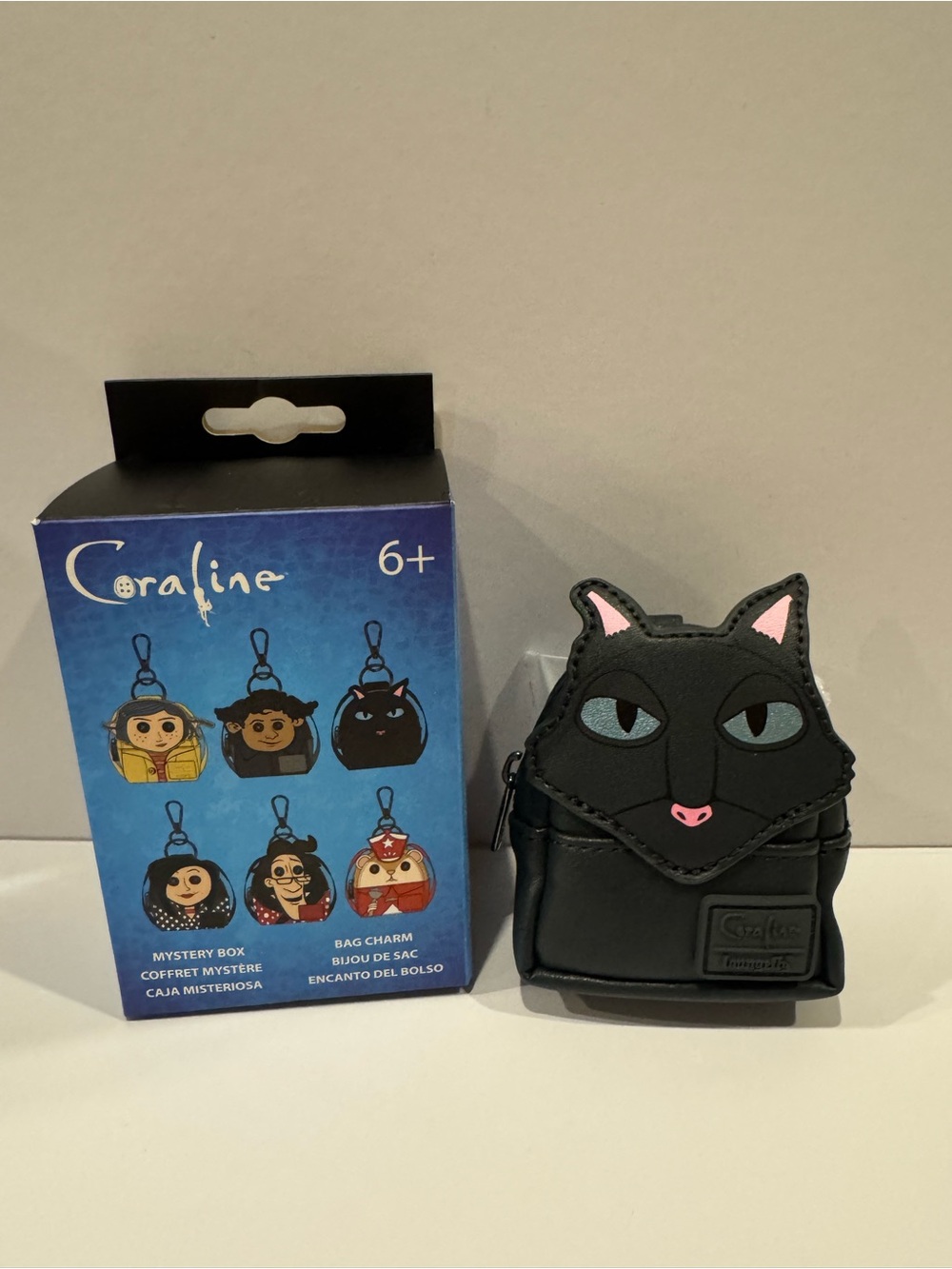 Loungefly Black Cat Mini Bag Charm Pouch - Black